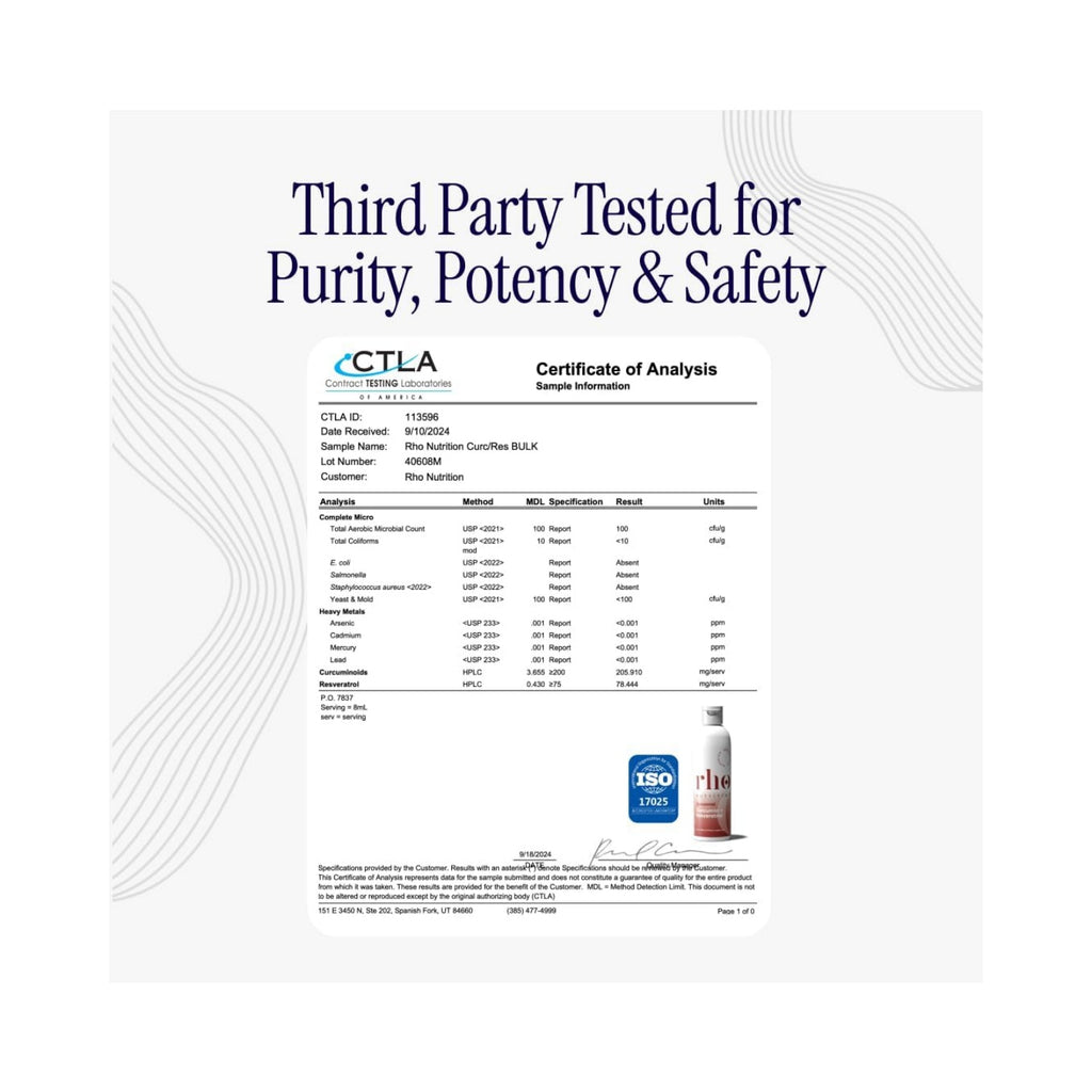Rho Nutrition Liposomal Curcumin + Resveratrol (1 Pack) – Ultra High Absorption Liquid Curcumin Supplement – Promotes Joint Comfort, Mobility, Cellular Health and Overall Well-Being